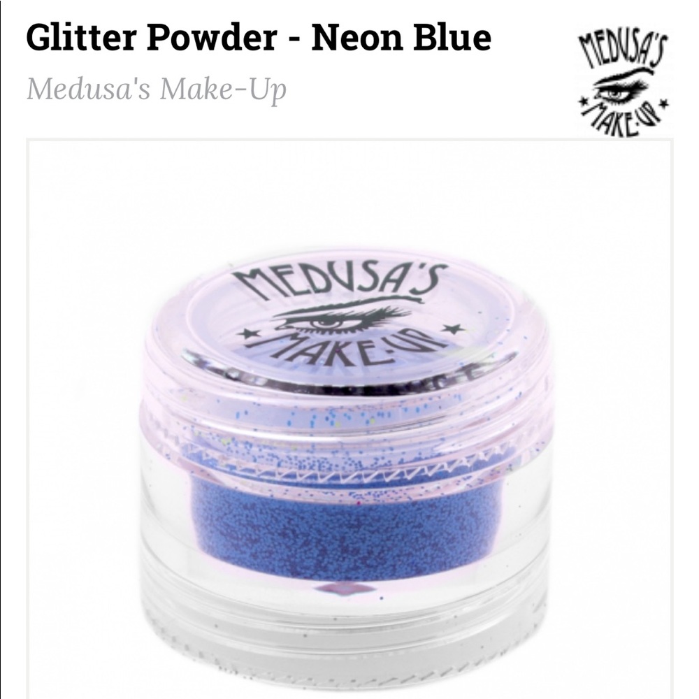 NEON BLUE Medusa Makeup Glitter Pot NWT - Picture 5 of 8